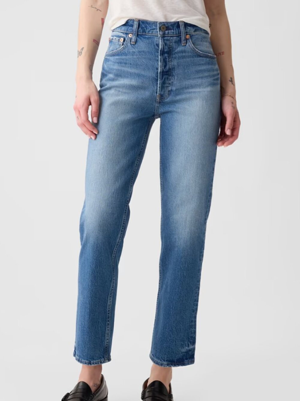 NWT Gap High-Rise Cheeky Straight-Leg Jeans - Size 30 Tall